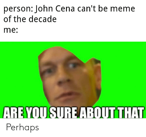 John Cena Cant Be Meme Of The Decade