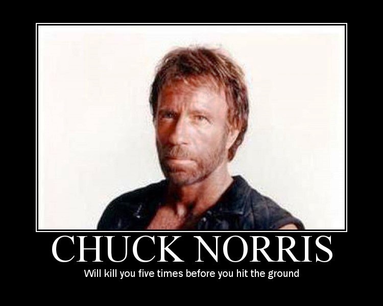 Chuck Norris Will Kill You Five Times