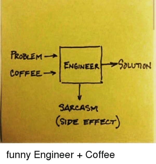 Funny Engineer And Coffee