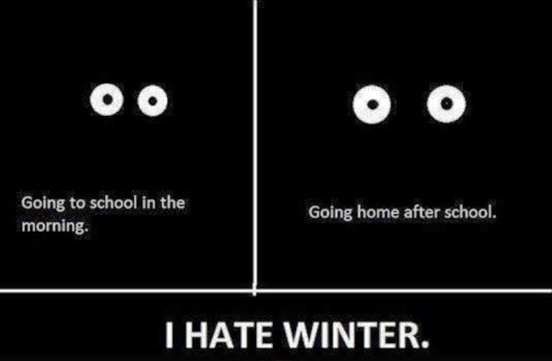 I Hate Winter.