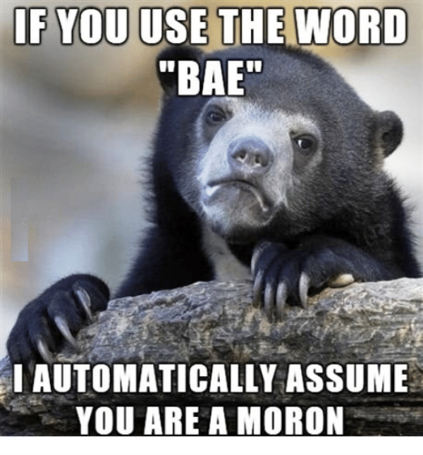 If You Use The Word Bae