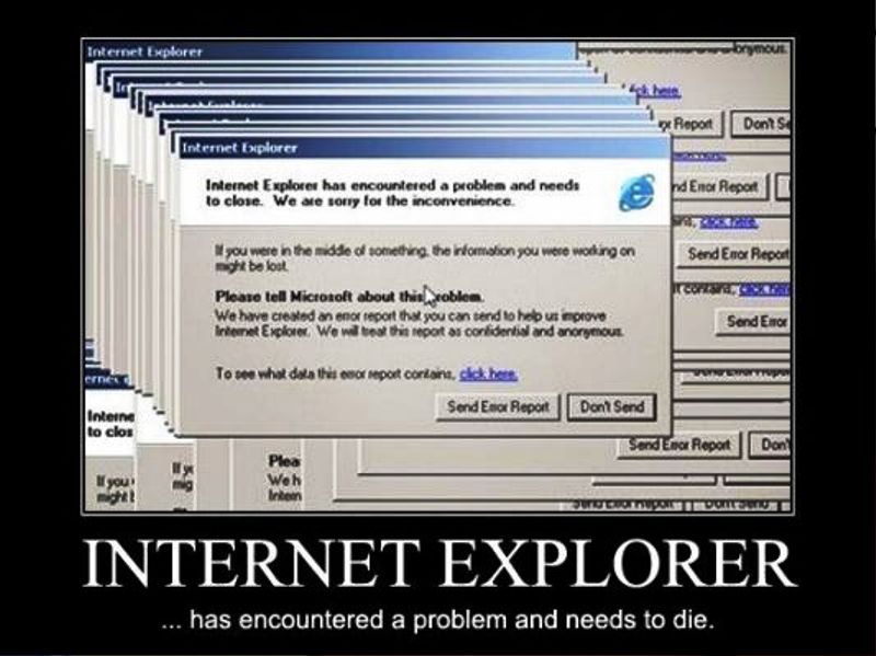 Internet Explorer Has Encountered