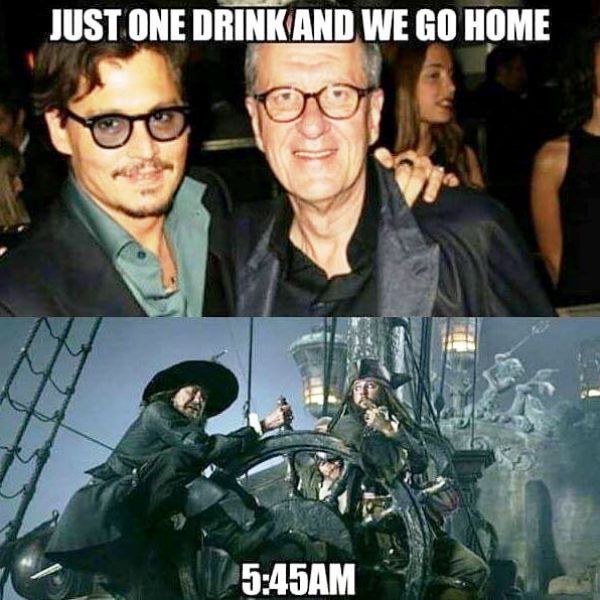 Just One Drink And We Go Home