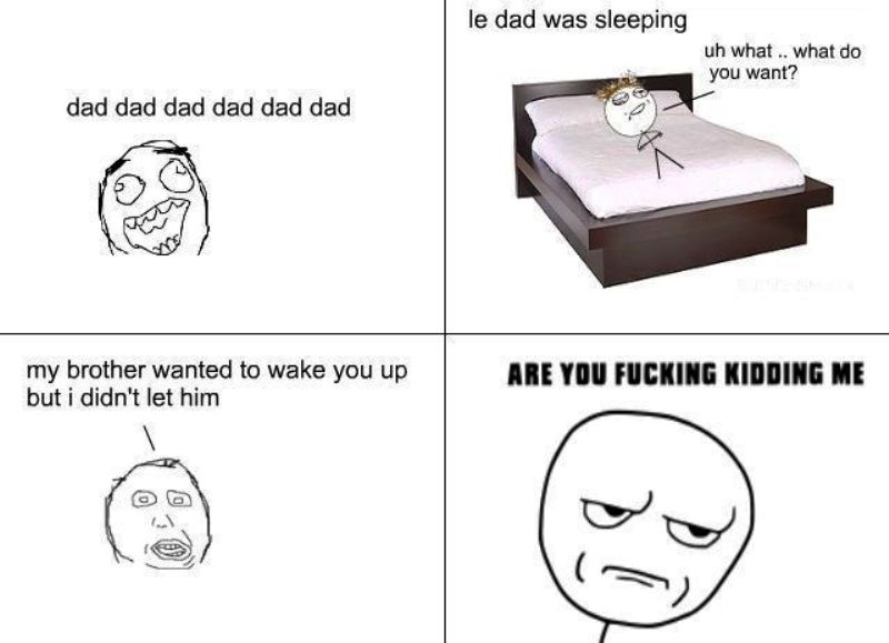 Le Dad Was Sleeping