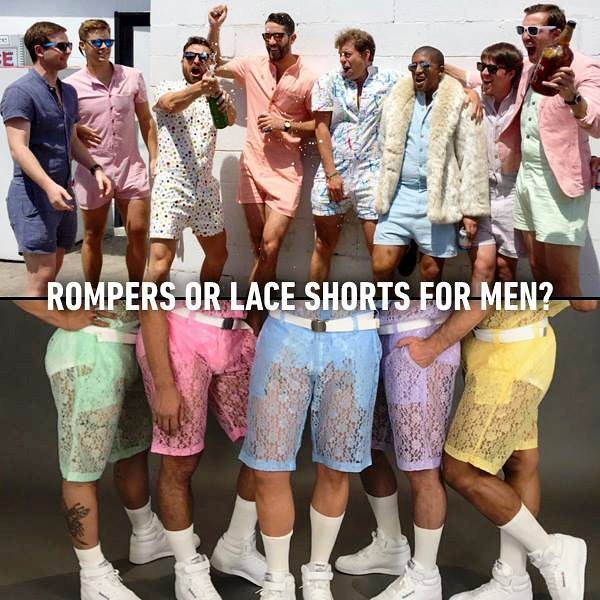 Rompers Or Lace Shorts For Men