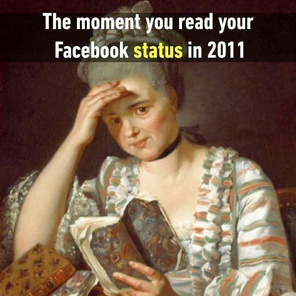 The Moment You Read Your Facebook Status