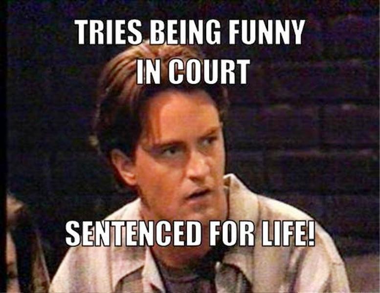 Tries Being Funny In Court