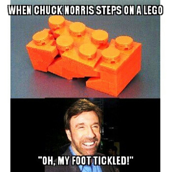When Chuck Norris Steps On A Lego
