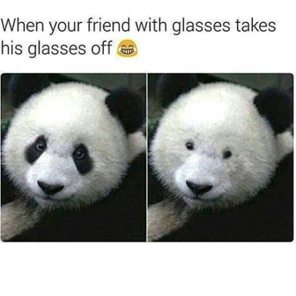 When Your Friend With Glasses Takes