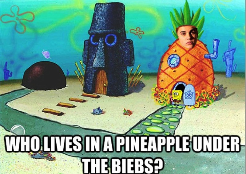 Who Lives In A Pineapple Under The Biebs