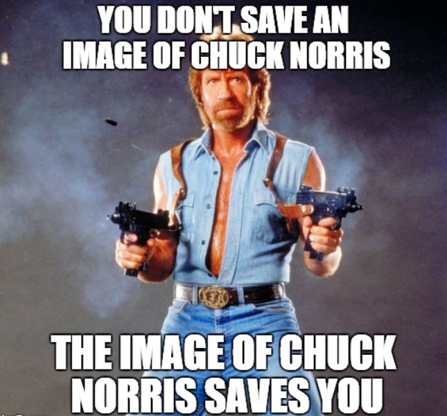 You Dont Save An Image Of Chuck Norris