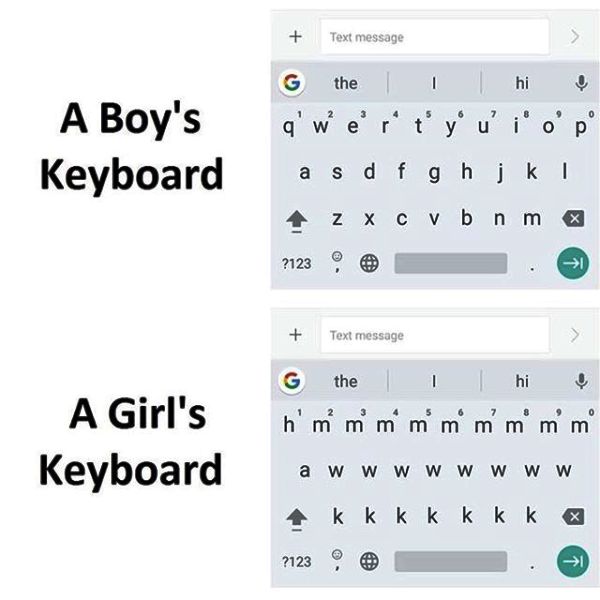 A Boy Vs A Girl Keyboard