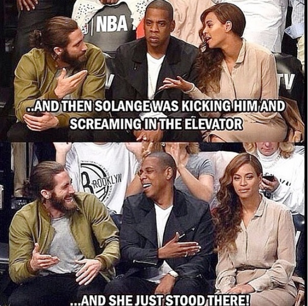 And Then Solange Was Kicking Him