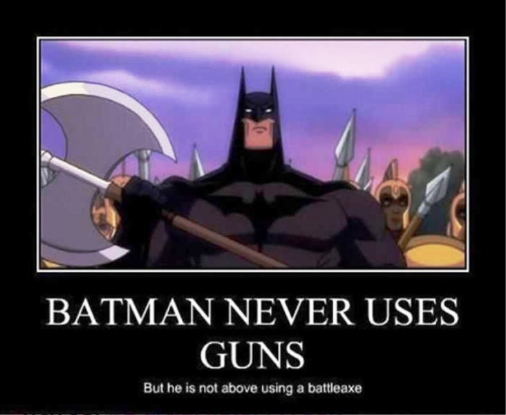 Batman Never Uses Guns