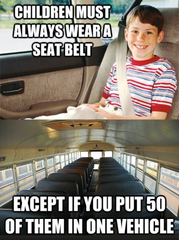 Children Must Always Wear A Seat Belt