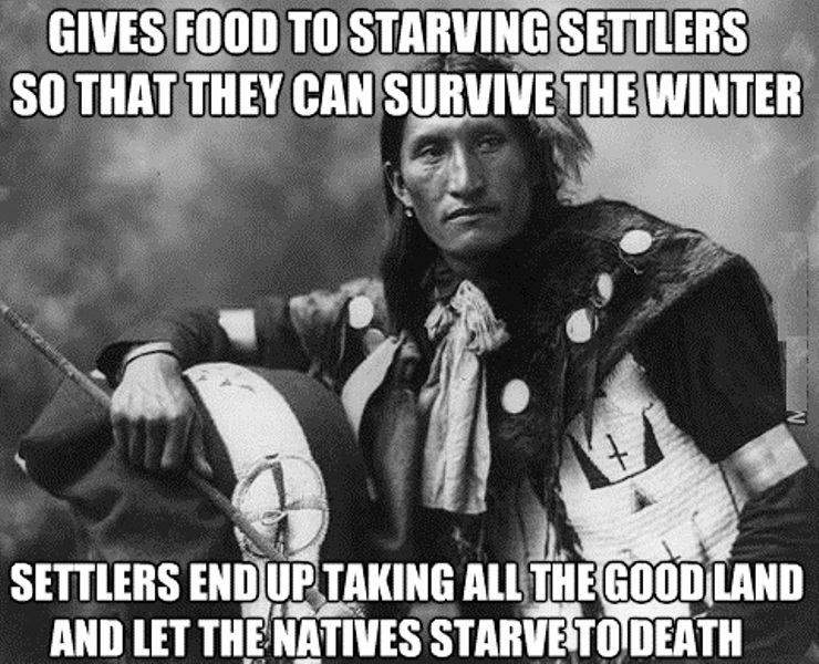 Gives Food To Starving Settlers