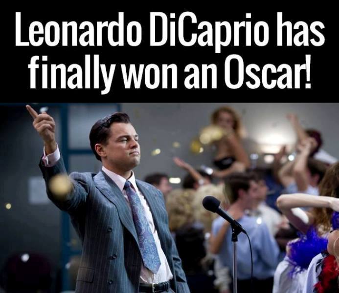 Leonardo Dicaprio Has Won An Oscar