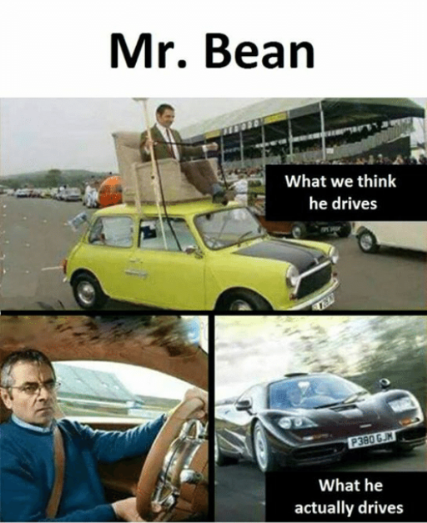 Mr Bean What He Think He Drives