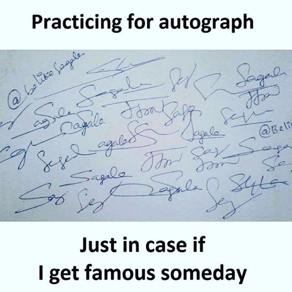 Practicing For Autograph