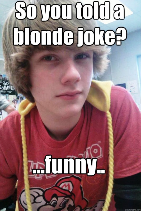 So You Told A Blonde Joke
