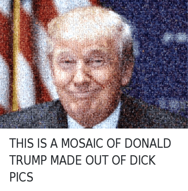 This Is A Mosaic Of Donald Trump