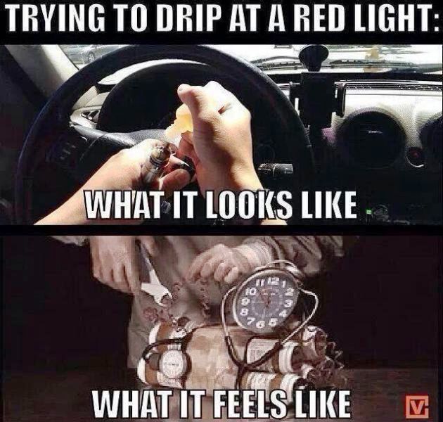 Trying To Drip At A Red Light