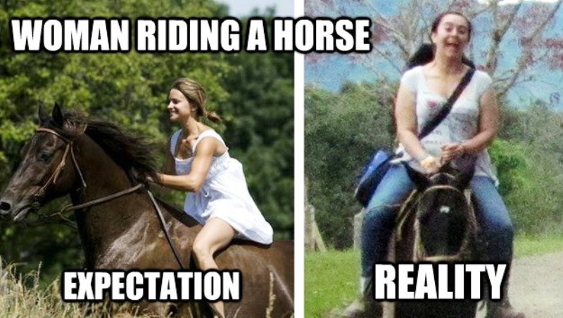 Woman Riding A Horse
