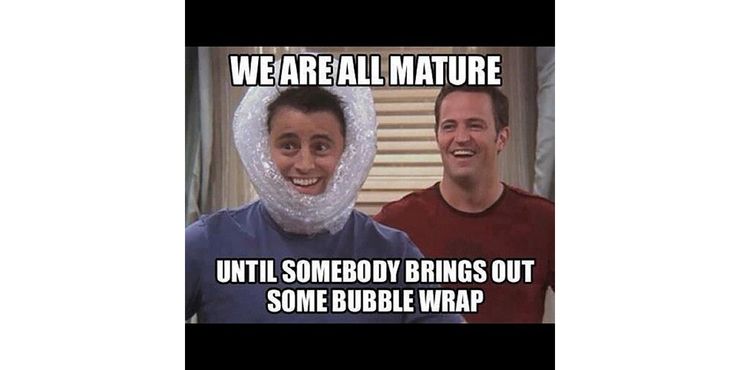 Friends Joey And Chandler Bubble Wrap