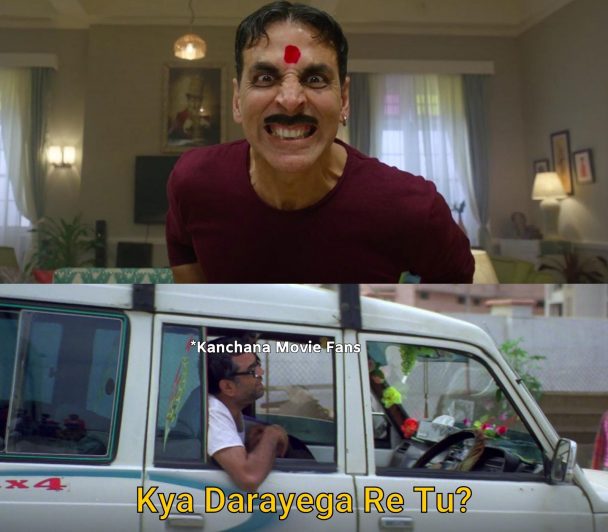 Laxmmi Bomb Meme On Kanchana Tamil Movie 608x532