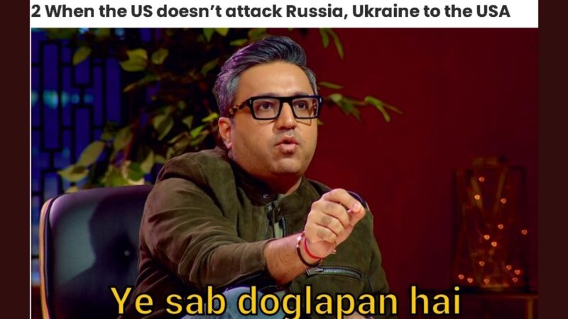 Russia Ukraine Crisis Shark Tank India Memes That Go Along With World War 3