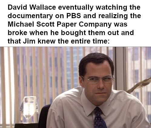 David Wallace Suspicious The Office Memes