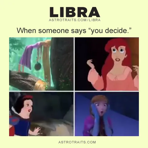 Funny Disney Libra Meme Princess Girls
