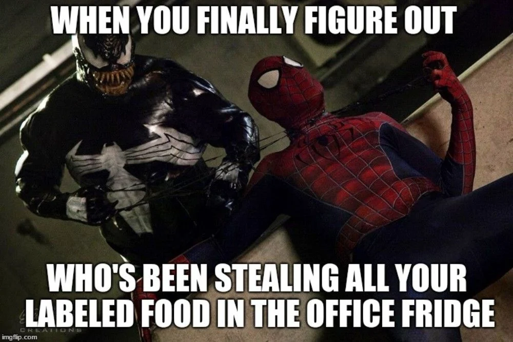 Spiderman Vs Venom Lunch Thief Meme