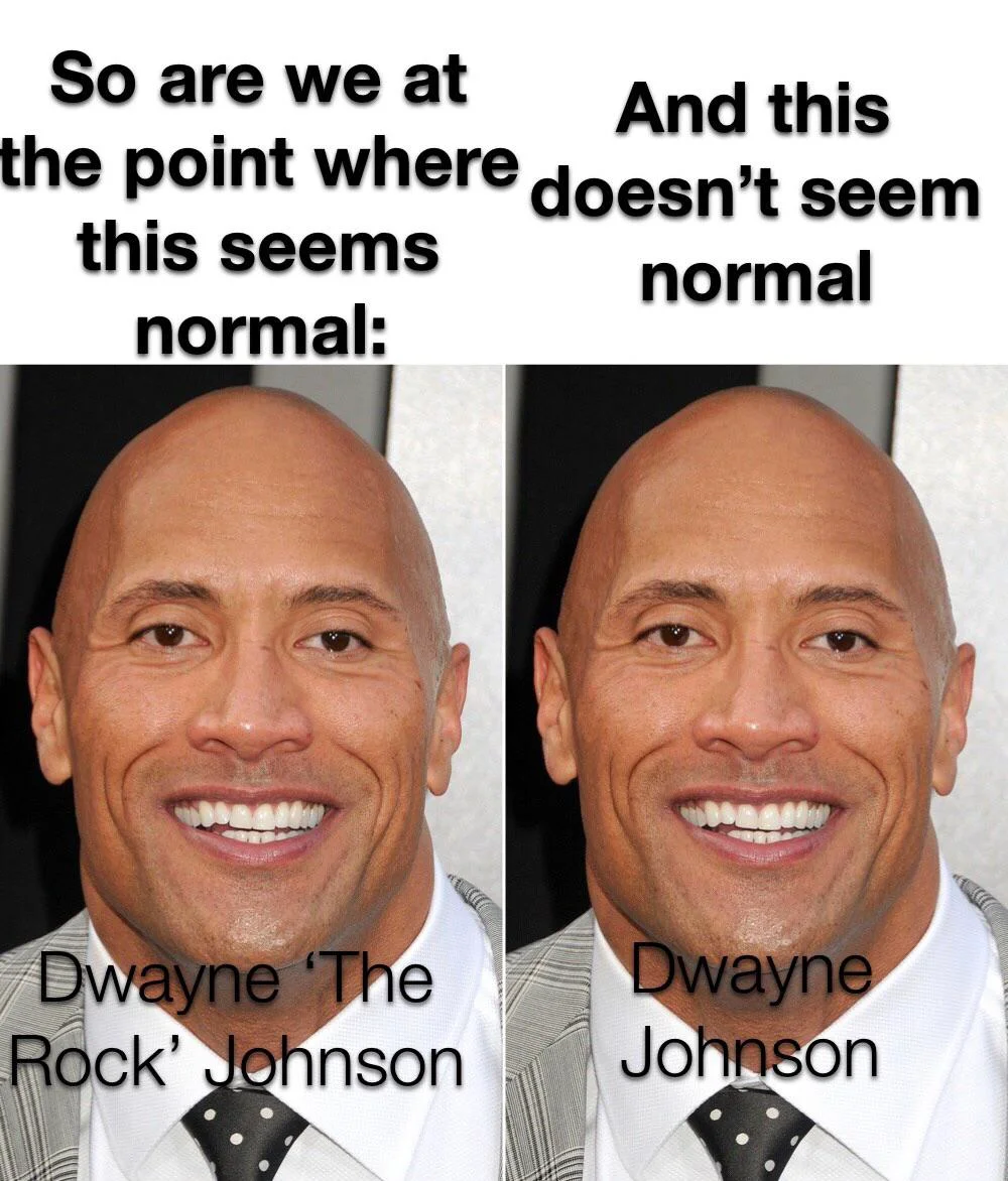 I think the rock should play Dwayne Johnson : r/memes